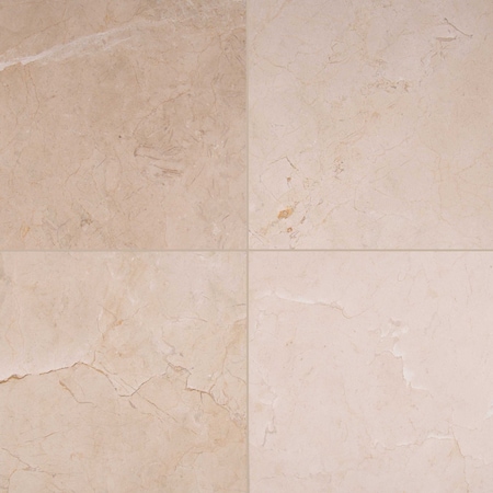 Msi Crema Marfil 12 In. X 12 In. Polished Marble Floor And Wall Tile, 10PK ZOR-NS-0069